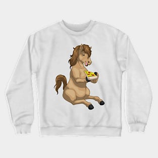 Horse Pizza Crewneck Sweatshirt